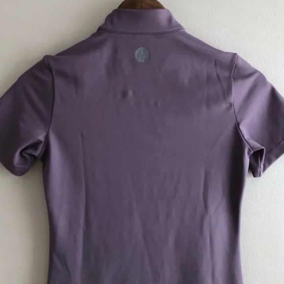 TKEQ Quinn Essential Horse Show Competition Stretchy Short Sleeve Shirt Purple - Picture 6 of 10